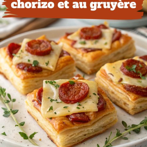Feuilletés apéritifs au chorizo et au gruyère