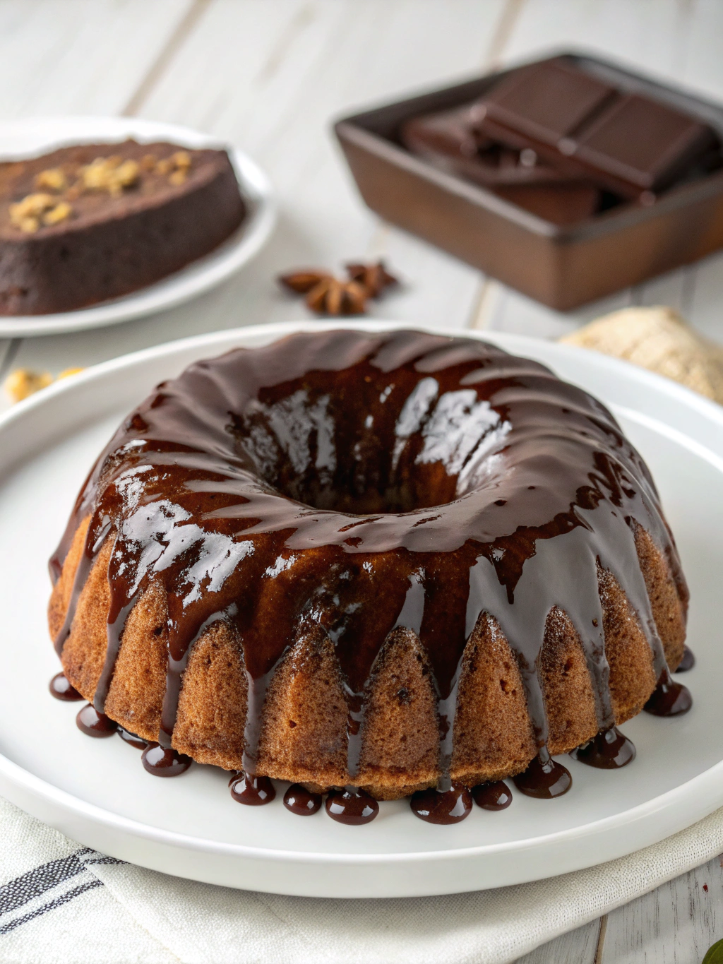 Gâteau avec glaçage au chocolat