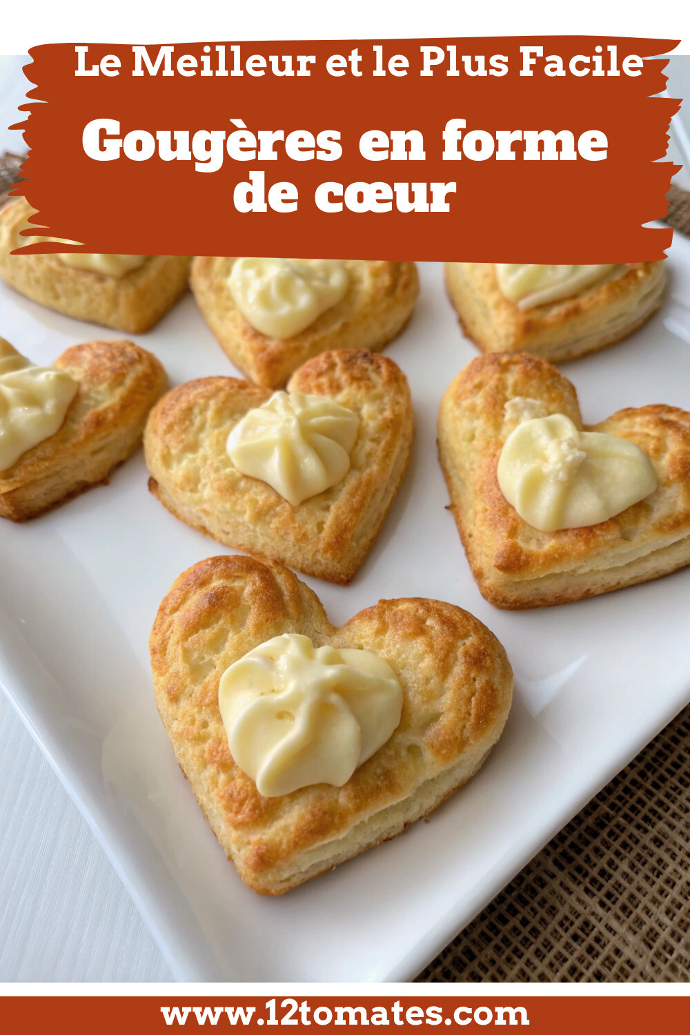 Gougères en forme de cœur