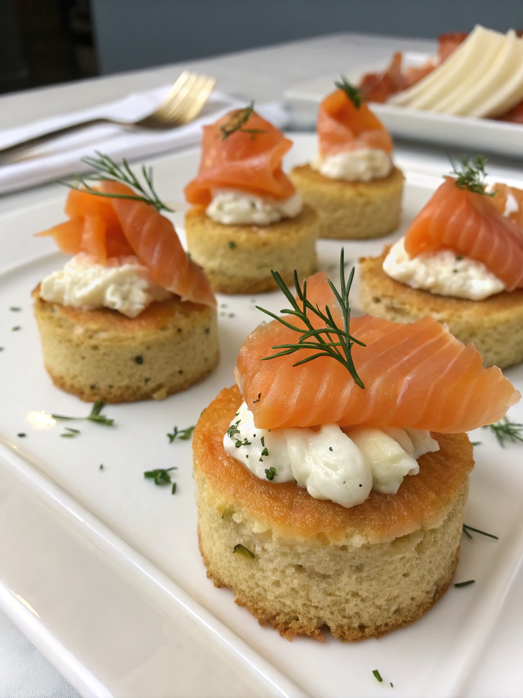 Ingrédients pour mini cakes au saumon et au Boursin
