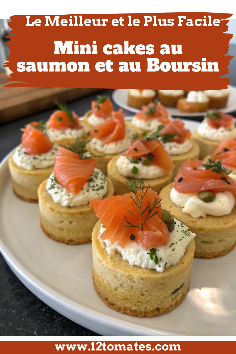 Mini cakes au saumon et au Boursin