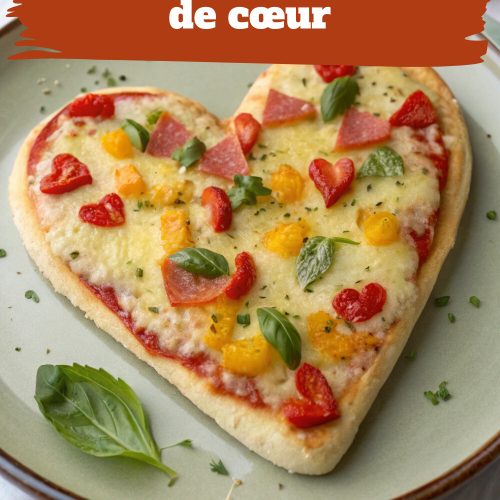 Pizza apéro en forme de cœur