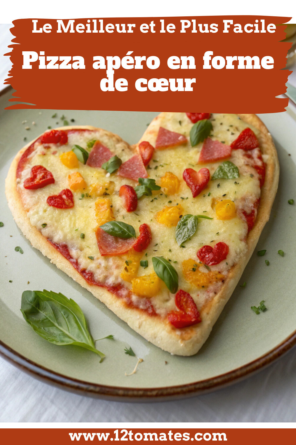 Pizza apéro en forme de cœur