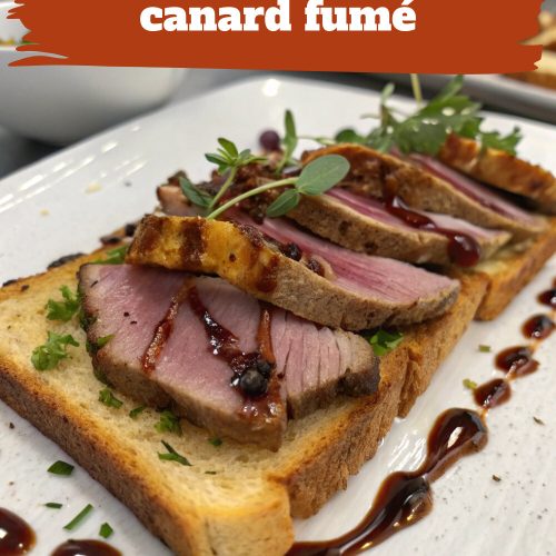 Toast magret canard fumé