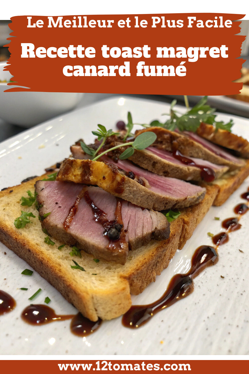 Toast magret canard fumé