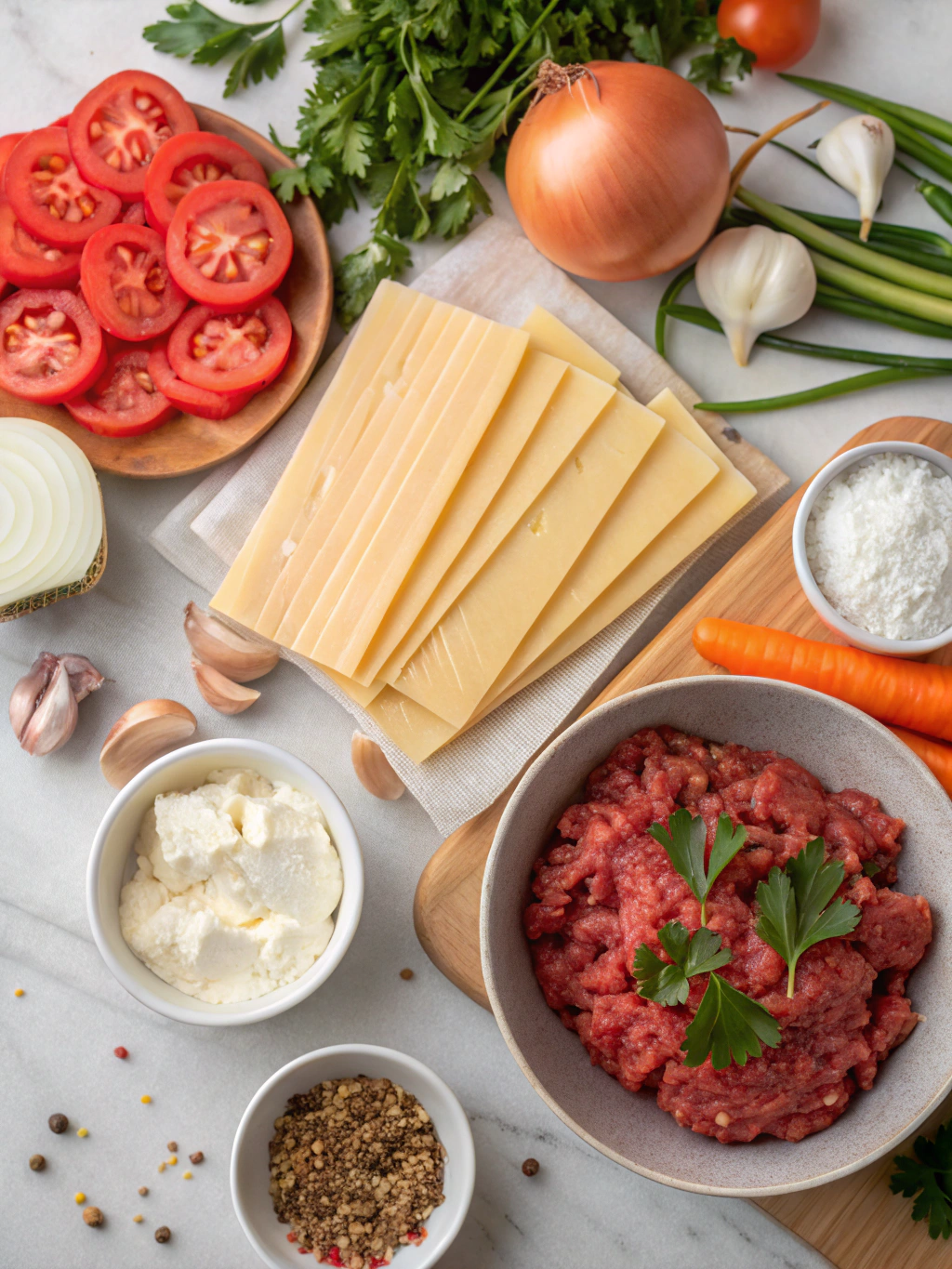 ingrédients pour lasagnes bolognaise