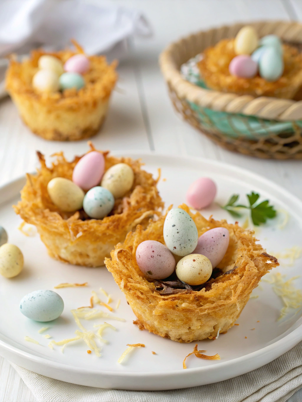 Nids croustillants de Pâques terminés