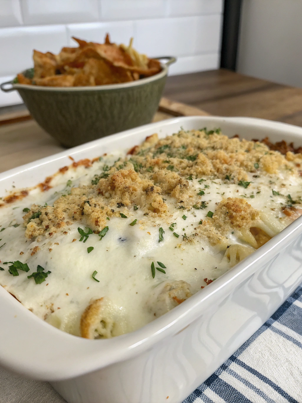 sauce béchamel dans un plat