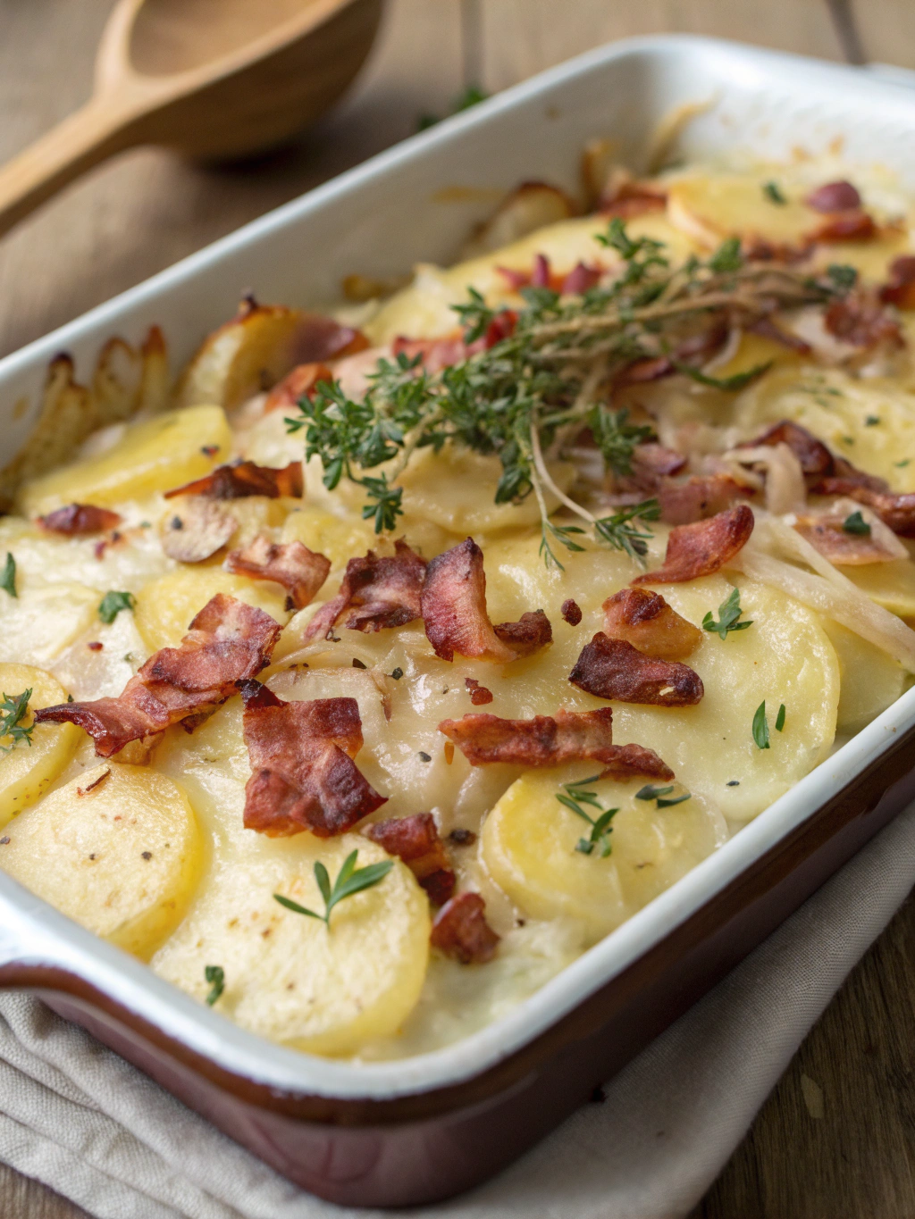 tartiflette prête à être enfournée